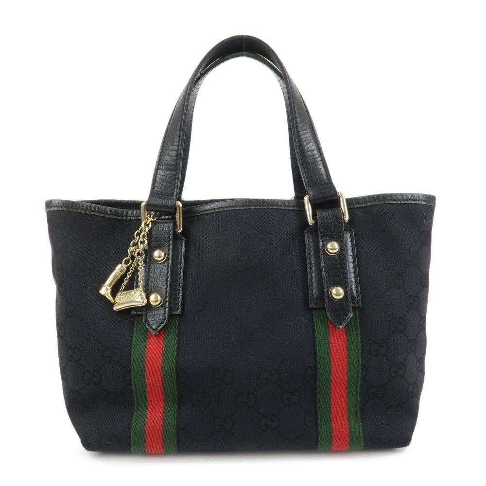 Gucci Sherry GG Canvas Handbag Black